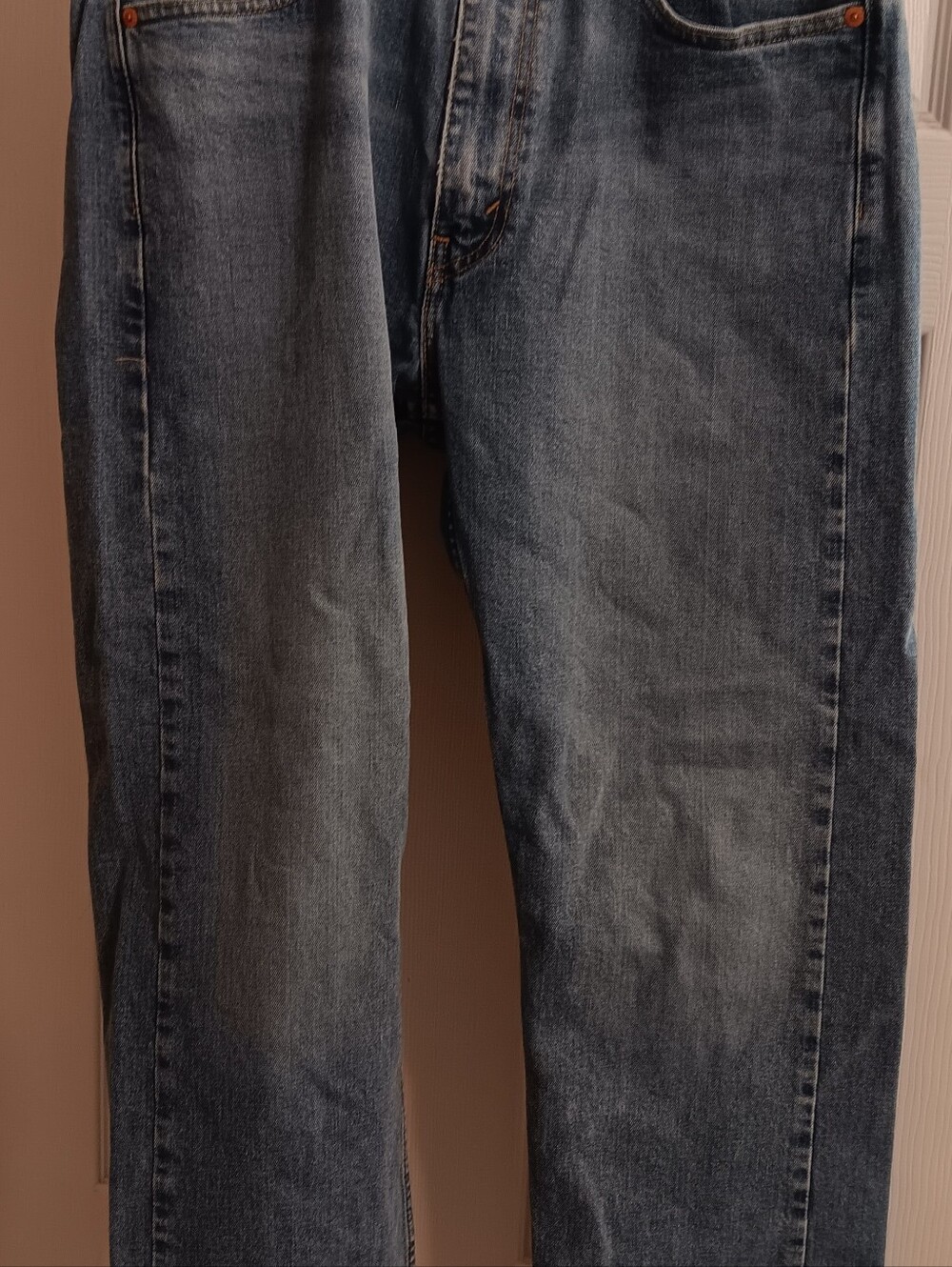 Levi's 505 Jeans Preowned Men's Size 33x32 Blue Regular Fit Straight Leg